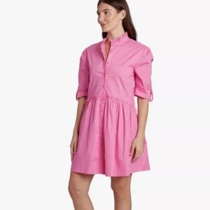 Taylor Tillman Peony Pink Cammie Ruffle Shirt Dress
